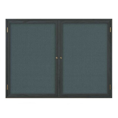 United Visual Products Open Faced Traditional Rounded Corkboard UV643ARC-WHITE-BLACK